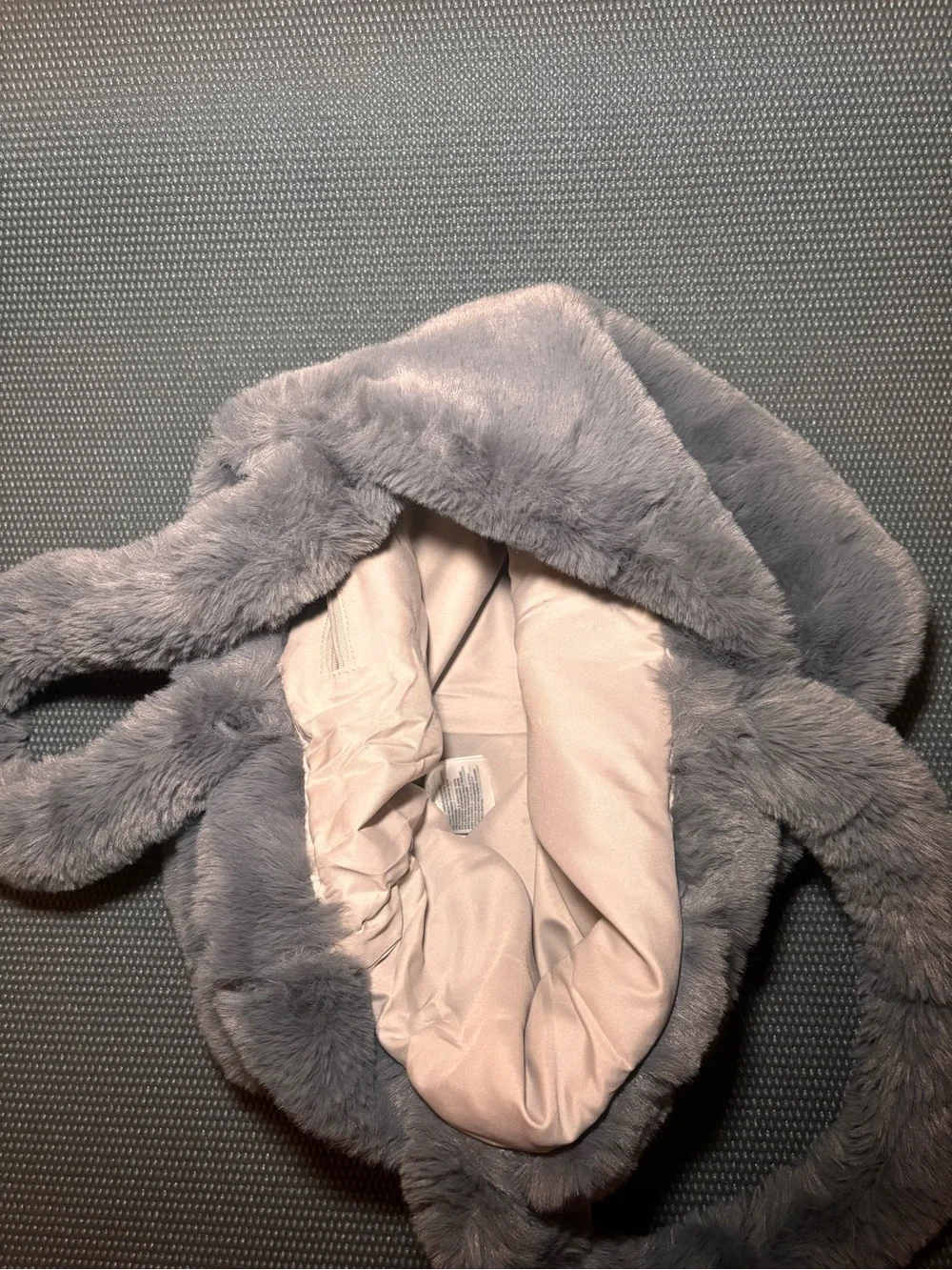 Grey Faux-Fur Tote Jacket Coat - Unbranded